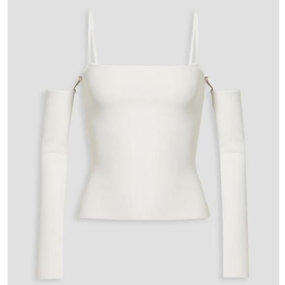 ALICE + OLIVIA Convertible Ribbed Top - Picture 2 of 3